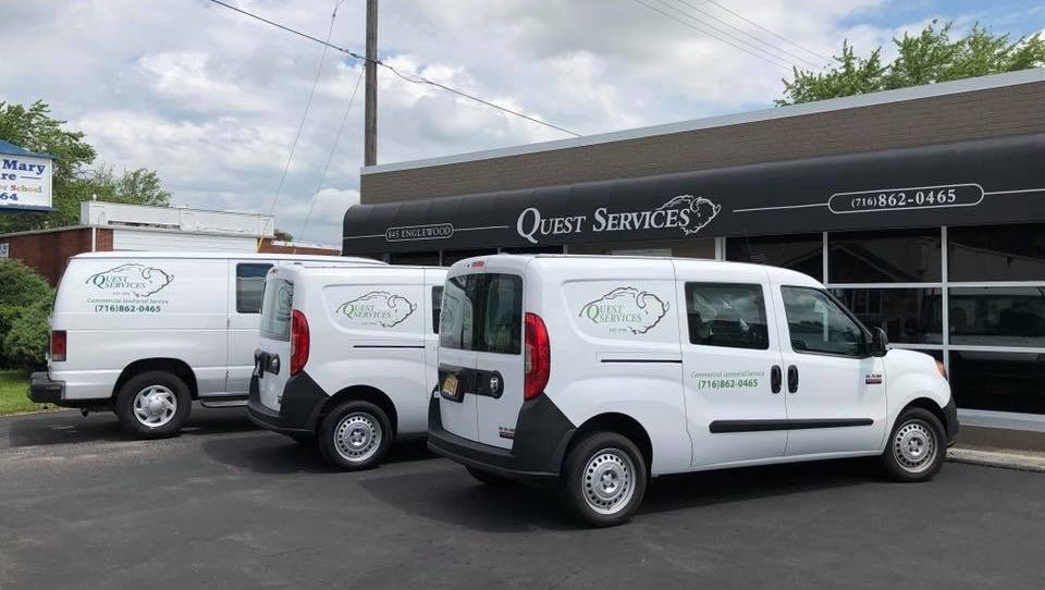 Cleaning Company Vans at Quest Services Inc.